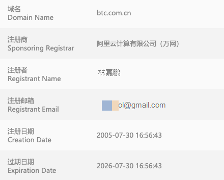 LinkVC林嘉鹏收购极品域名BTC.com.cn