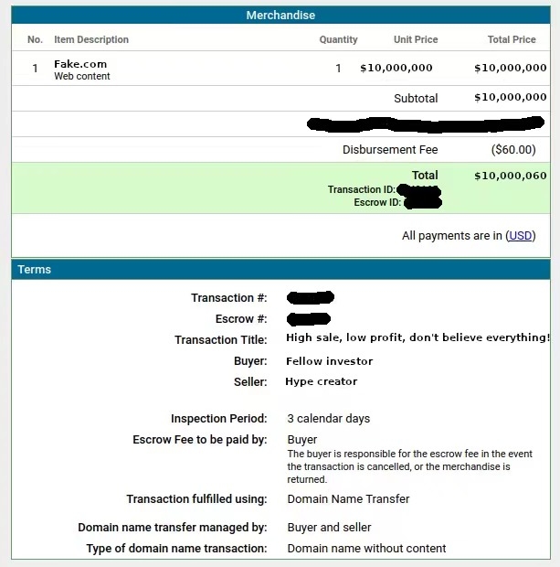 重磅！四字母单词域名Fake.com疑似以1000万美元交易