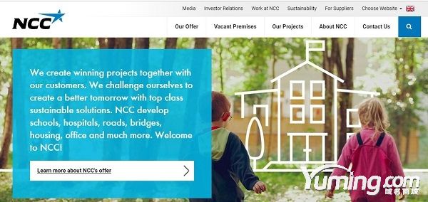 北欧地产终端六位数美元收购域名NCC.com!