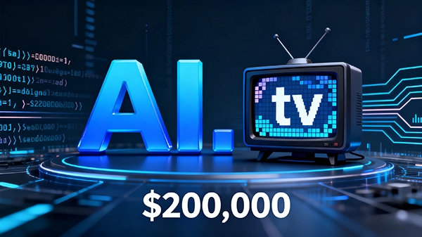 AI.tv 以 20 万美元成交，登顶 .TV 销售榜首