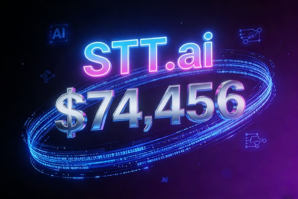 STT.ai域名以74,456美元成交，AI语音领域域名价值持续攀升