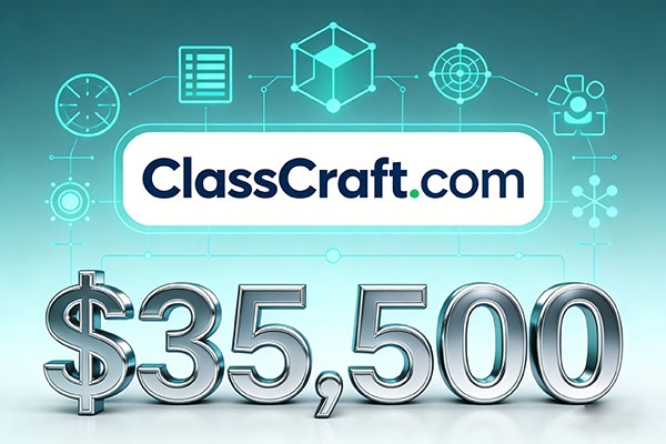 ClassCraft.com以35,500美元成交，教育科技域名再掀价值热潮