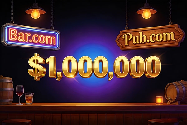 百万美元域名交易！Bar.com& Pub.com强强联合，引爆域名市场价值