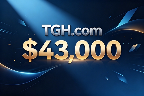 TGH.com以 43,000美元成交，三字母 .com持续受终端青睐