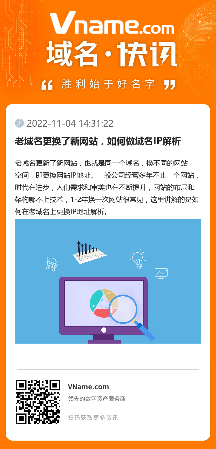 老域名更换了新网站，如何做域名IP解析
