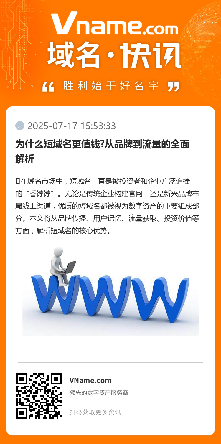 为什么短域名更值钱?从品牌到流量的全面解析